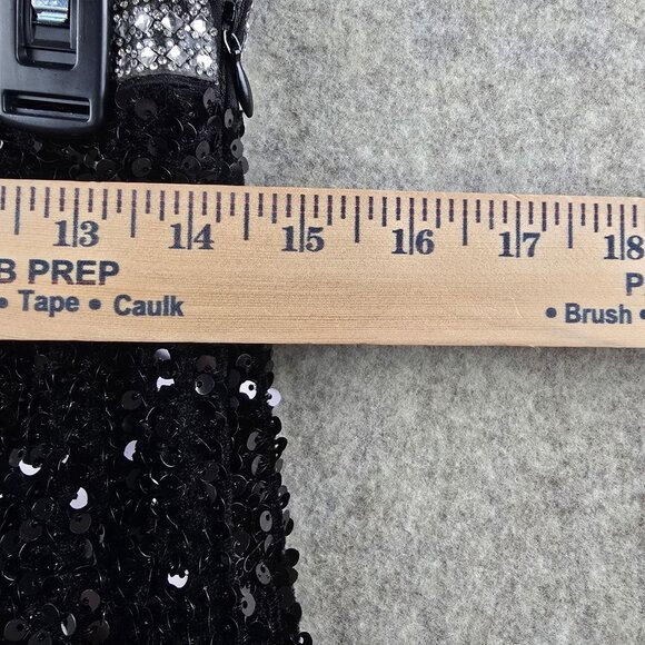 Forever 21 L/G Black Sequin Leggings With Rhinestone Waistband - Picture 6 of 6